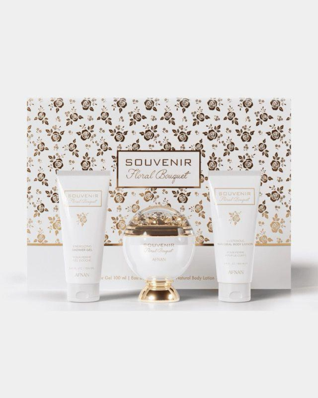 Souvenir Floral Bouquet Afnan 3 Itens Edp 100 Ml
